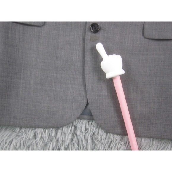 Express Blazer Mens 40 Short Gray Extra Slim Wool Blend Suit Jacket Coat - Picture 2 of 14